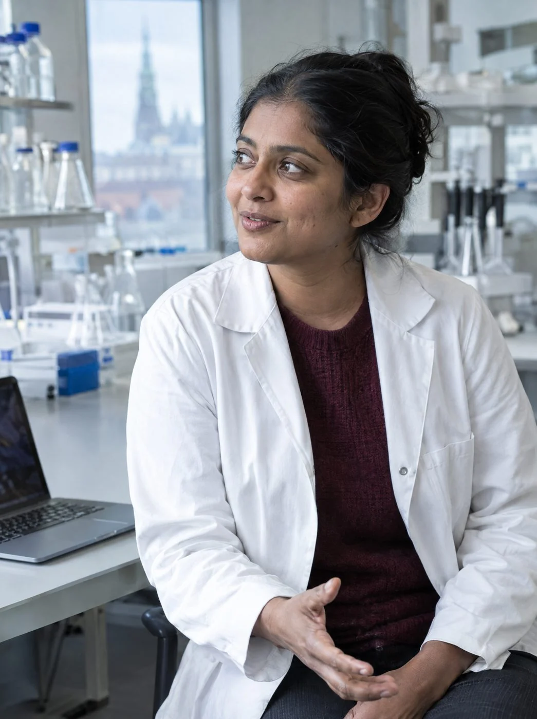 A molecular biologist in a university laboratory